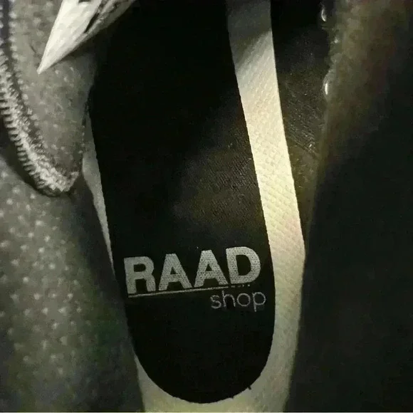 NEW RAAD BLACK AND WHITE FLAG HIGH TOPS MEN 10 WOMEN 11.5 - Picture 7 of 12